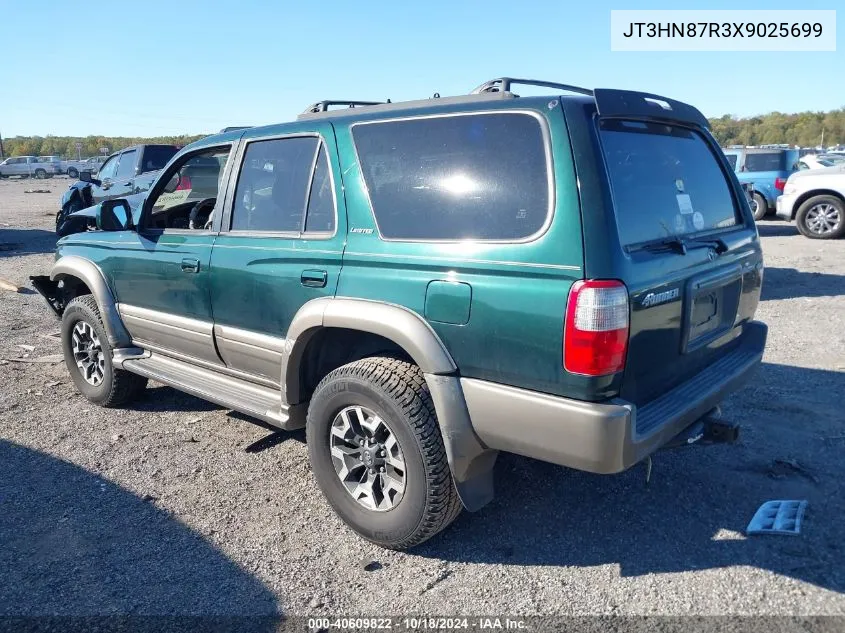 1999 Toyota 4Runner Limited V6 VIN: JT3HN87R3X9025699 Lot: 40609822