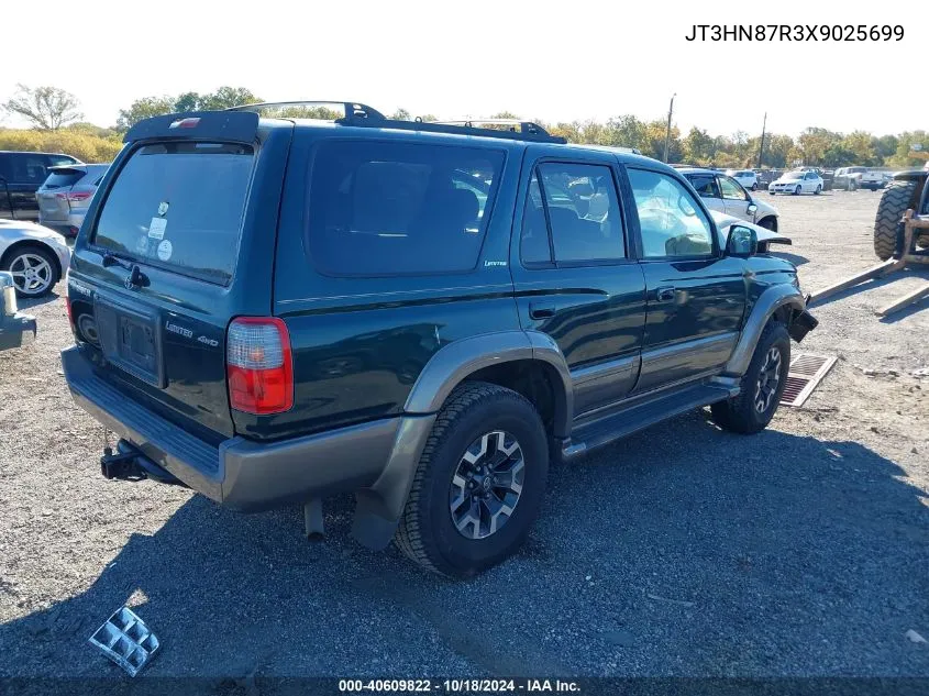 1999 Toyota 4Runner Limited V6 VIN: JT3HN87R3X9025699 Lot: 40609822