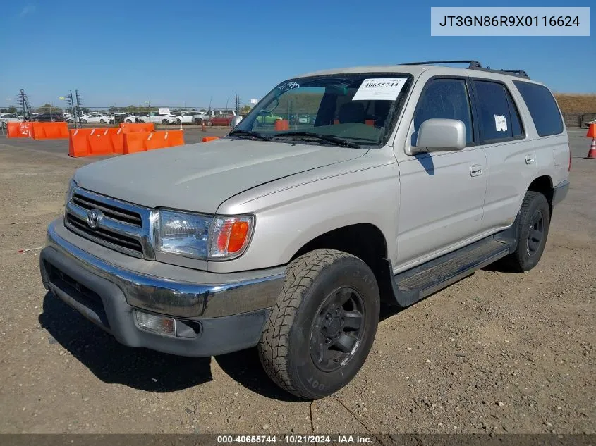 1999 Toyota 4Runner Sr5 V6 VIN: JT3GN86R9X0116624 Lot: 40655744