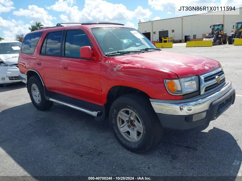 1999 Toyota 4Runner Sr5 V6 VIN: JT3GN86R1X0111594 Lot: 40700248