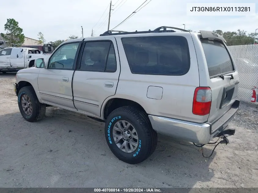 1999 Toyota 4Runner Sr5 V6 VIN: JT3GN86R1X0113281 Lot: 40708814