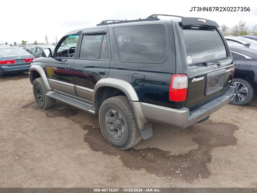 1999 Toyota 4Runner Limited V6 VIN: JT3HN87R2X0227356 Lot: 40718207