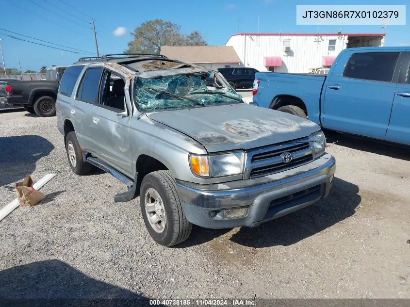 1999 Toyota 4Runner Sr5 V6 VIN: JT3GN86R7X0102379 Lot: 40738185