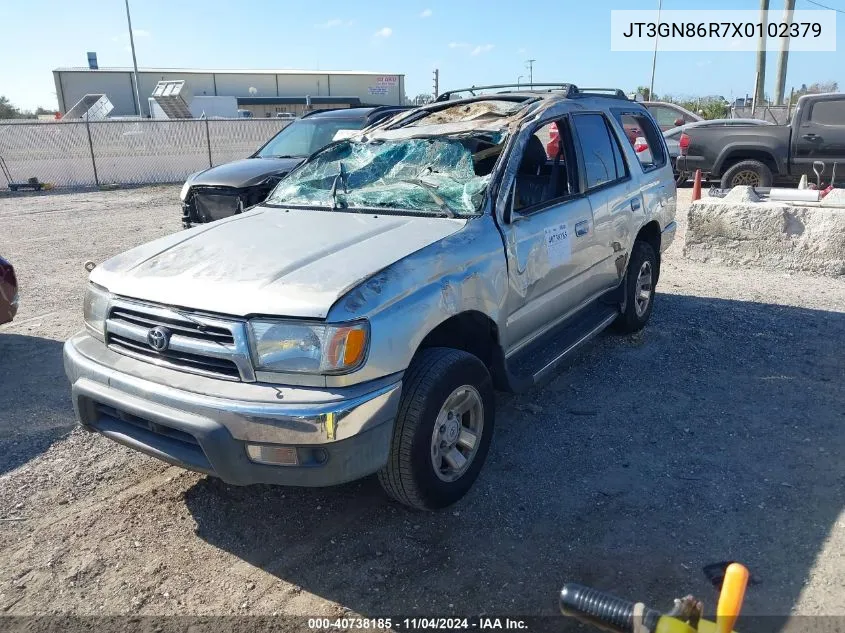 1999 Toyota 4Runner Sr5 V6 VIN: JT3GN86R7X0102379 Lot: 40738185