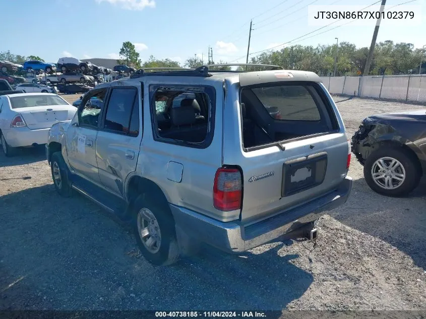 1999 Toyota 4Runner Sr5 V6 VIN: JT3GN86R7X0102379 Lot: 40738185