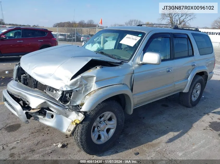 1999 Toyota 4Runner Limited V6 VIN: JT3GN87R0X0096102 Lot: 40813430