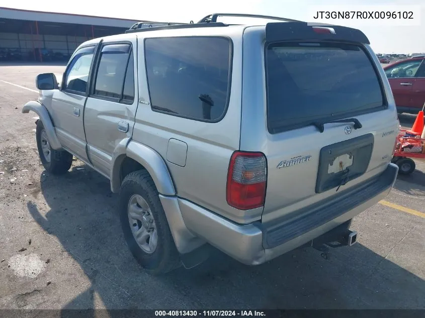 1999 Toyota 4Runner Limited V6 VIN: JT3GN87R0X0096102 Lot: 40813430