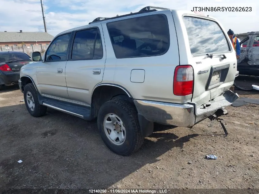 2000 Toyota 4Runner Sr5 VIN: JT3HN86R5Y0262623 Lot: 12140250