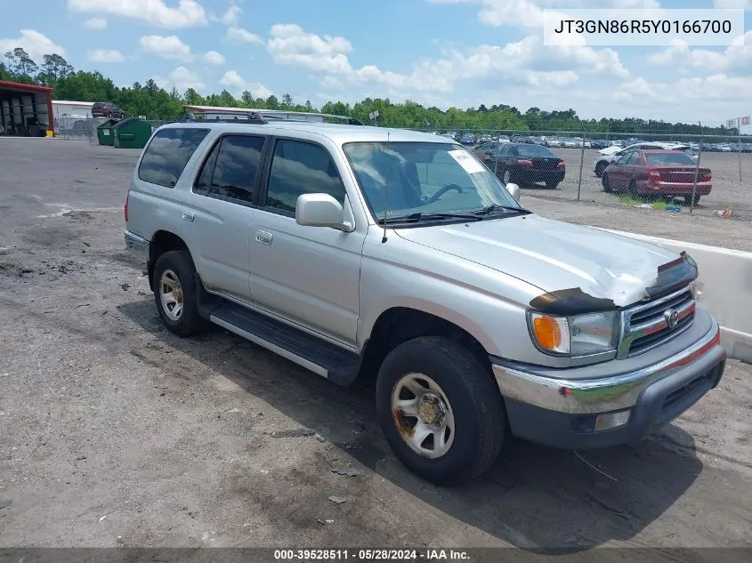 2000 Toyota 4Runner Sr5 V6 VIN: JT3GN86R5Y0166700 Lot: 39528511