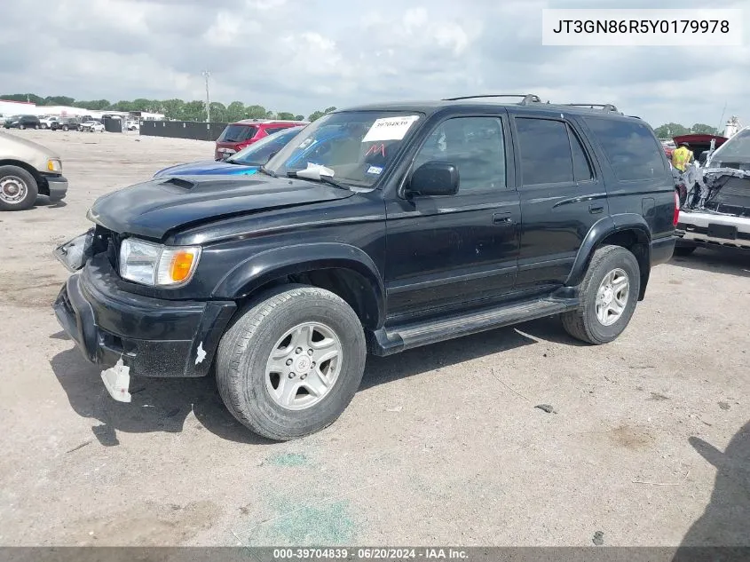 2000 Toyota 4Runner Sr5 V6 VIN: JT3GN86R5Y0179978 Lot: 39704839