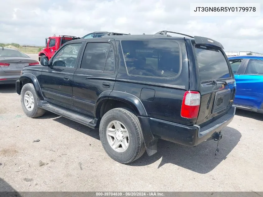 2000 Toyota 4Runner Sr5 V6 VIN: JT3GN86R5Y0179978 Lot: 39704839