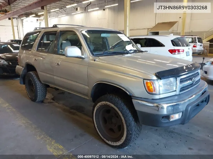 2000 Toyota 4Runner Sr5 V6 VIN: JT3HN86R9Y0303268 Lot: 40097012