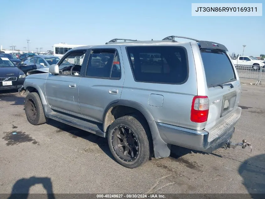 2000 Toyota 4Runner Sr5 V6 VIN: JT3GN86R9Y0169311 Lot: 40249627