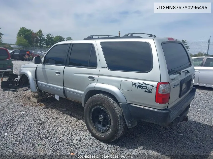 2000 Toyota 4Runner Limited VIN: JT3HN87R7Y0296495 Lot: 40251613