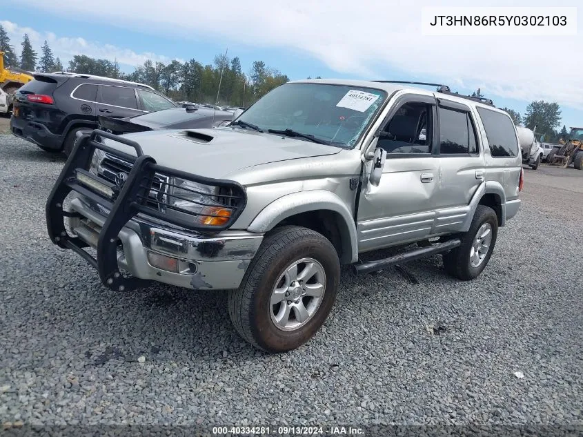 2000 Toyota 4Runner Sr5 V6 VIN: JT3HN86R5Y0302103 Lot: 40334281