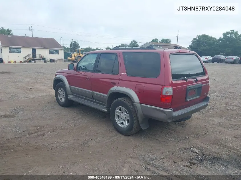 2000 Toyota 4Runner Limited V6 VIN: JT3HN87RXY0284048 Lot: 40346199