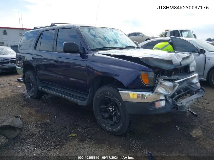 2000 Toyota 4Runner VIN: JT3HM84R2Y0037176 Lot: 40355540