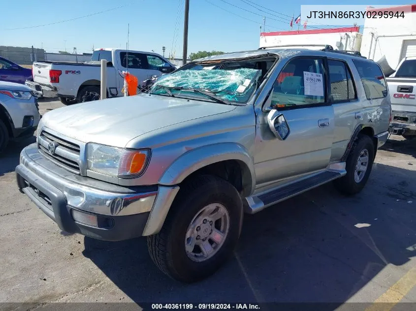 2000 Toyota 4Runner Sr5 V6 VIN: JT3HN86R3Y0295944 Lot: 40361199