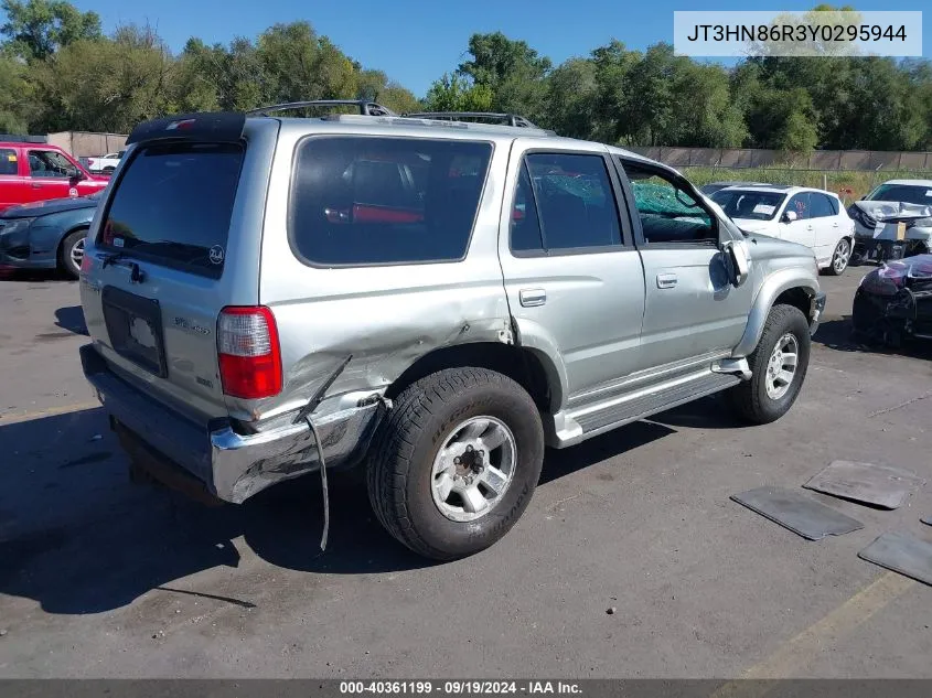 2000 Toyota 4Runner Sr5 V6 VIN: JT3HN86R3Y0295944 Lot: 40361199