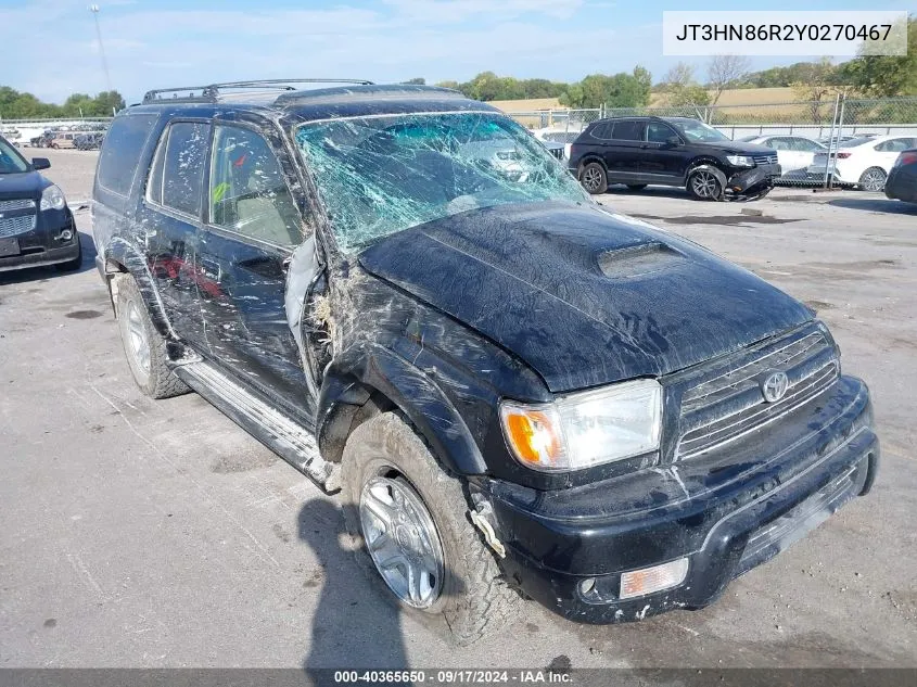 2000 Toyota 4Runner Sr5 VIN: JT3HN86R2Y0270467 Lot: 40365650