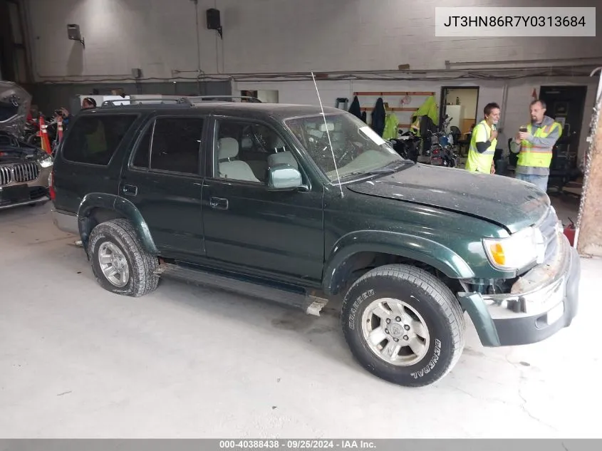 2000 Toyota 4Runner Sr5 V6 VIN: JT3HN86R7Y0313684 Lot: 40388438