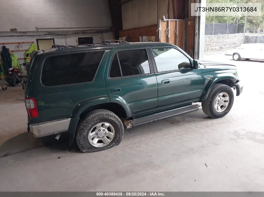 2000 Toyota 4Runner Sr5 V6 VIN: JT3HN86R7Y0313684 Lot: 40388438