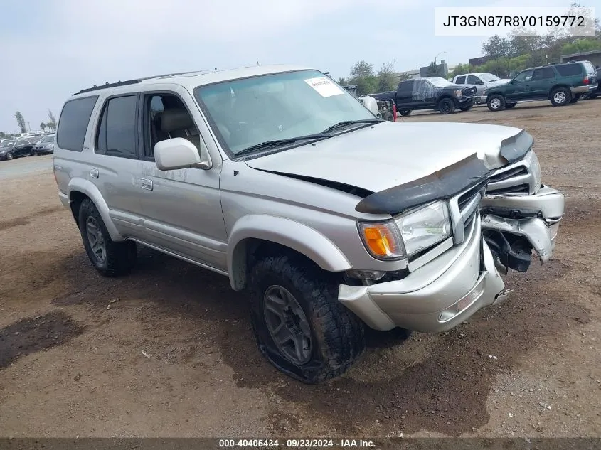 2000 Toyota 4Runner Limited V6 VIN: JT3GN87R8Y0159772 Lot: 40405434