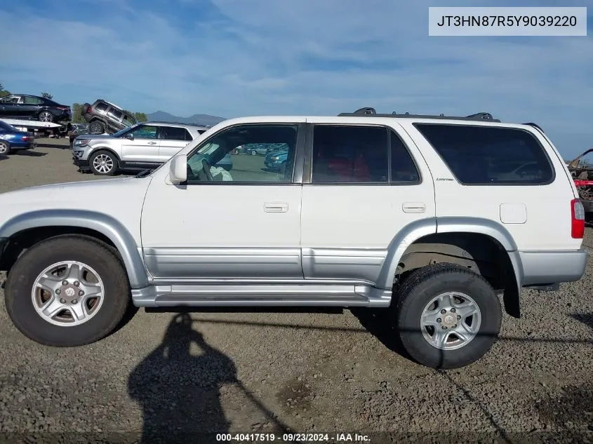 2000 Toyota 4Runner Limited V6 VIN: JT3HN87R5Y9039220 Lot: 40417519