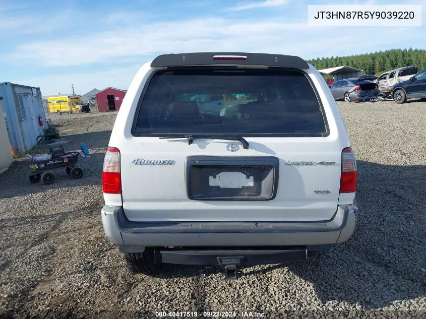 2000 Toyota 4Runner Limited V6 VIN: JT3HN87R5Y9039220 Lot: 40417519