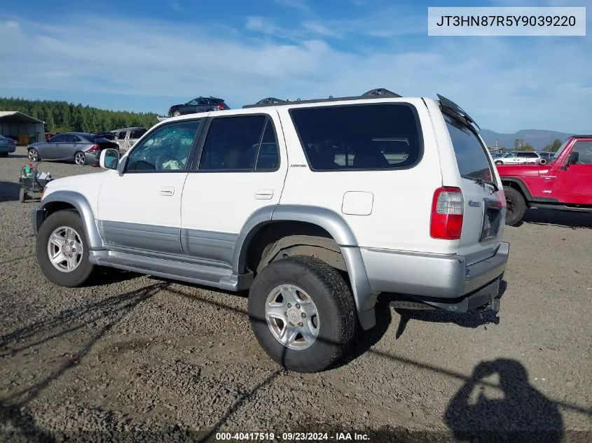 2000 Toyota 4Runner Limited V6 VIN: JT3HN87R5Y9039220 Lot: 40417519