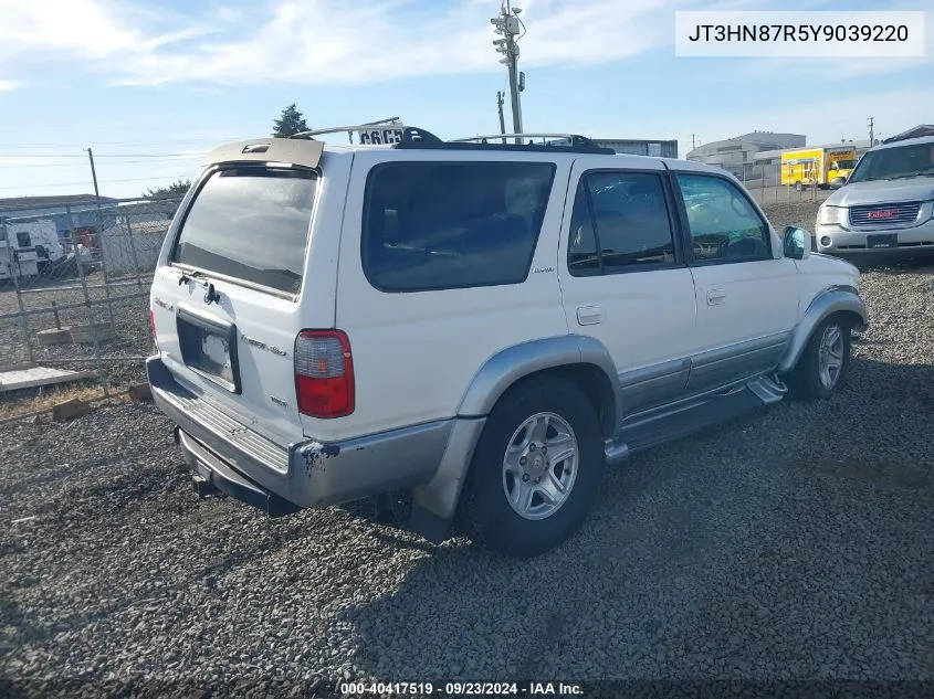 2000 Toyota 4Runner Limited V6 VIN: JT3HN87R5Y9039220 Lot: 40417519