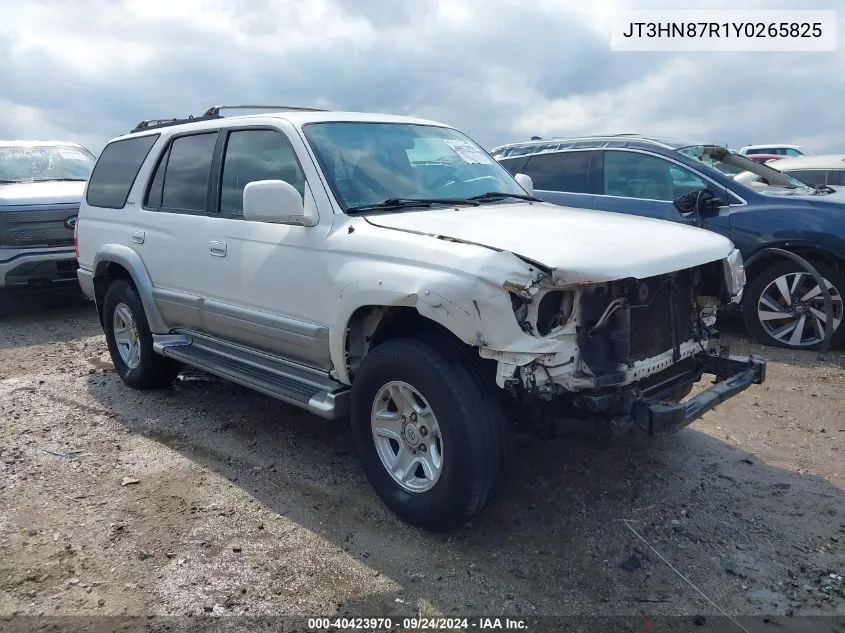 2000 Toyota 4Runner Limited V6 VIN: JT3HN87R1Y0265825 Lot: 40423970