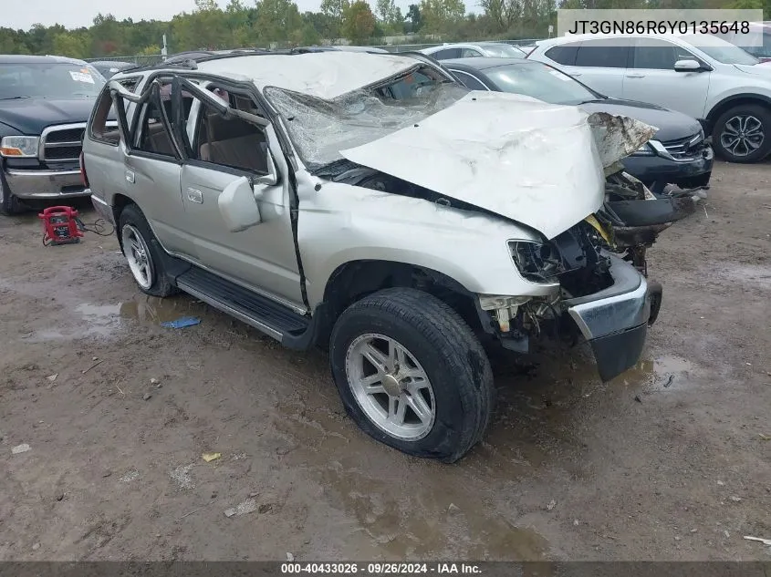 2000 Toyota 4Runner Sr5 VIN: JT3GN86R6Y0135648 Lot: 40433026