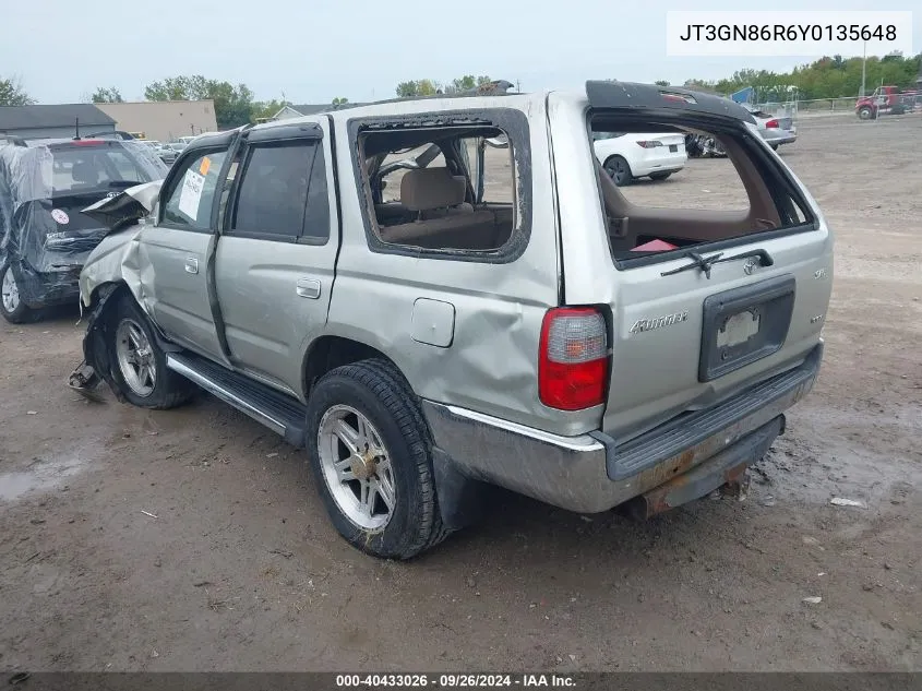 2000 Toyota 4Runner Sr5 VIN: JT3GN86R6Y0135648 Lot: 40433026