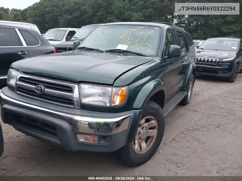 JT3HN86R6Y0322294 2000 Toyota 4Runner Sr5 V6