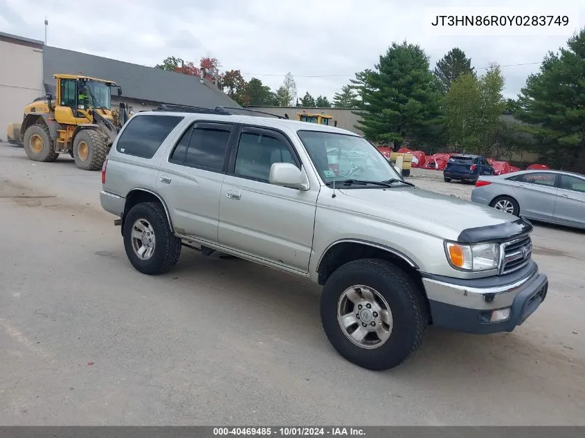 2000 Toyota 4Runner Sr5 V6 VIN: JT3HN86R0Y0283749 Lot: 40469485