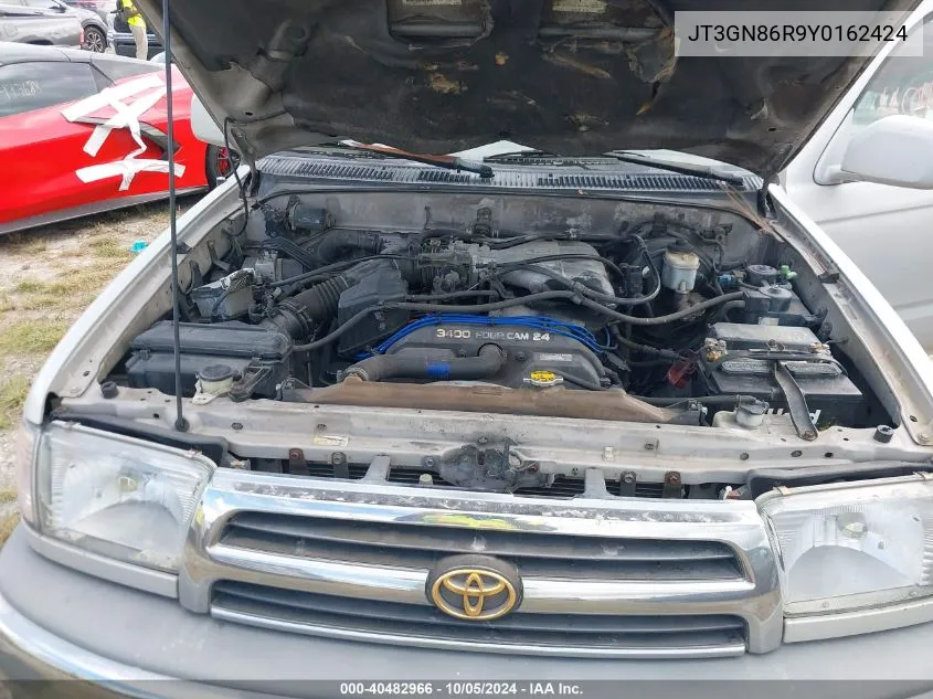 2000 Toyota 4Runner Sr5 VIN: JT3GN86R9Y0162424 Lot: 40482966