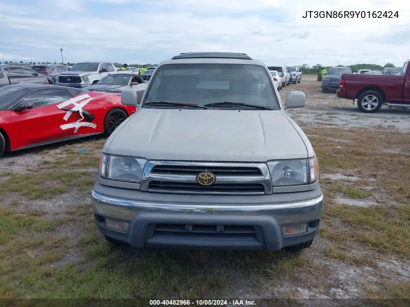 2000 Toyota 4Runner Sr5 VIN: JT3GN86R9Y0162424 Lot: 40482966