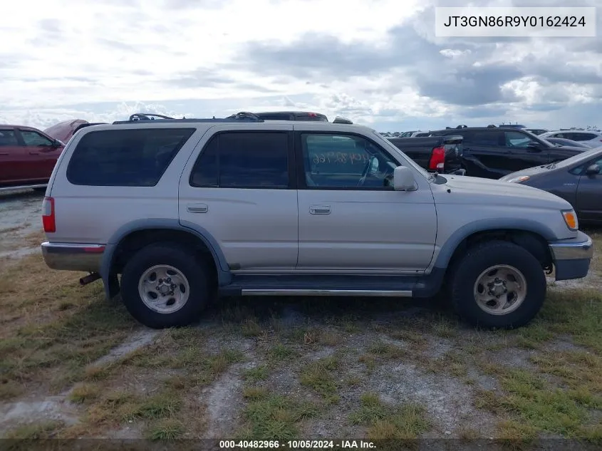 2000 Toyota 4Runner Sr5 VIN: JT3GN86R9Y0162424 Lot: 40482966