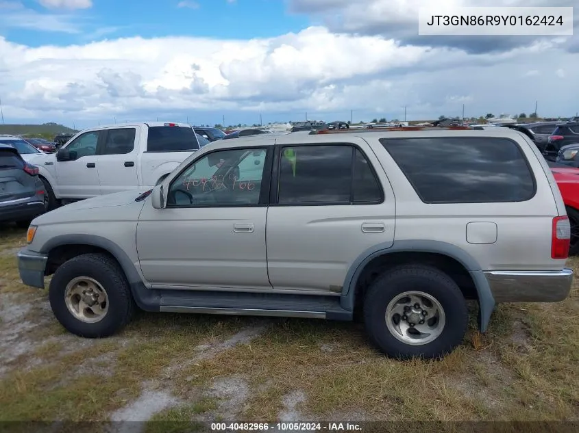 2000 Toyota 4Runner Sr5 VIN: JT3GN86R9Y0162424 Lot: 40482966