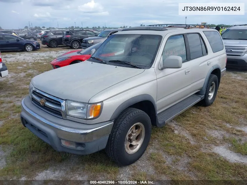 2000 Toyota 4Runner Sr5 VIN: JT3GN86R9Y0162424 Lot: 40482966