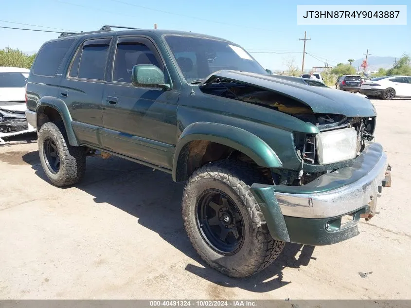 2000 Toyota 4Runner Limited V6 VIN: JT3HN87R4Y9043887 Lot: 40491324