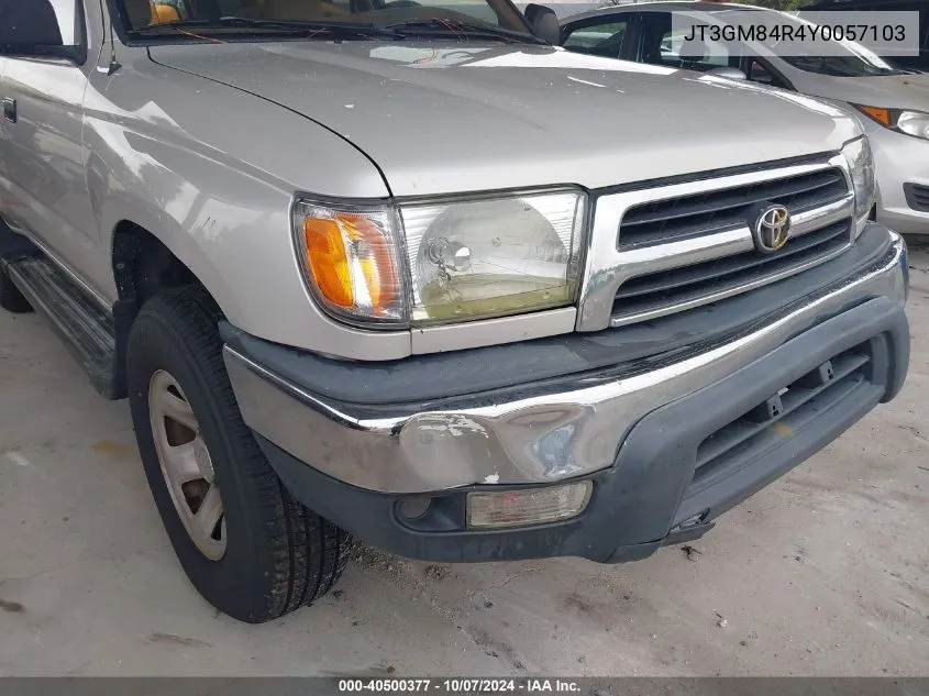 JT3GM84R4Y0057103 2000 Toyota 4Runner