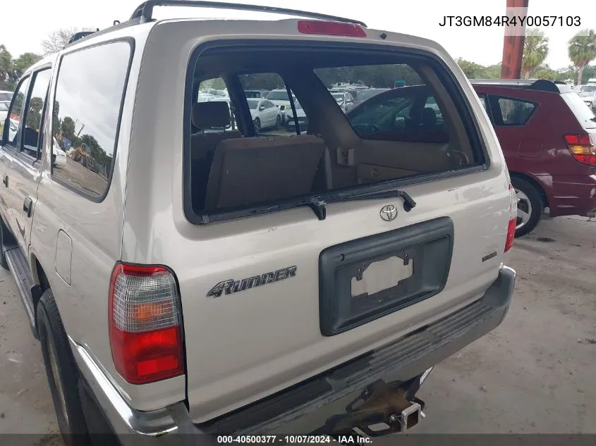 JT3GM84R4Y0057103 2000 Toyota 4Runner