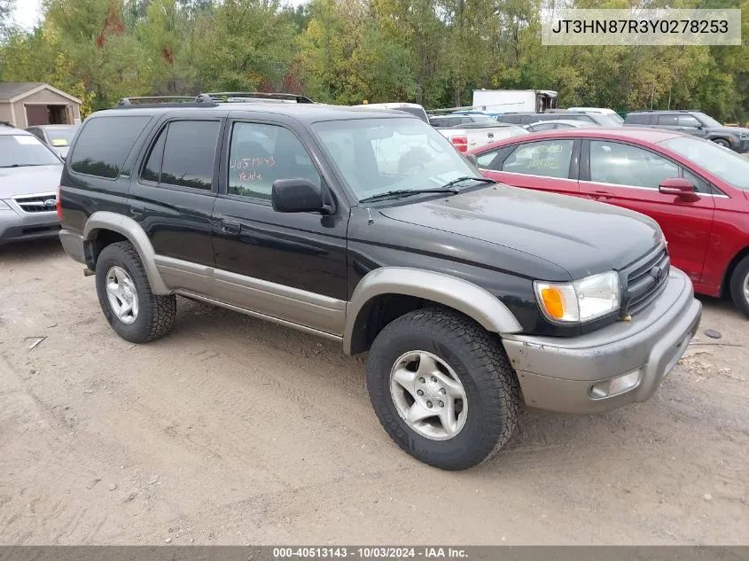 2000 Toyota 4Runner Limited V6 VIN: JT3HN87R3Y0278253 Lot: 40513143