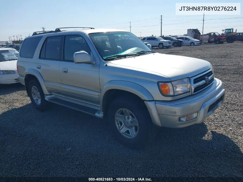 2000 Toyota 4Runner Limited V6 VIN: JT3HN87R8Y0276224 Lot: 40521683