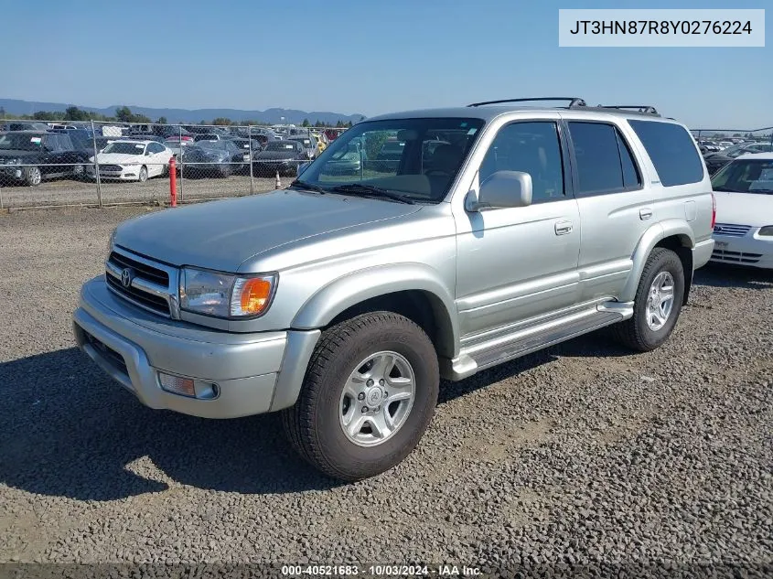 2000 Toyota 4Runner Limited V6 VIN: JT3HN87R8Y0276224 Lot: 40521683