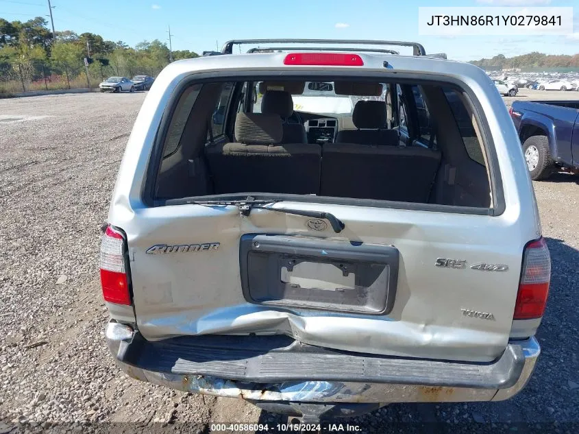 2000 Toyota 4Runner Sr5 V6 VIN: JT3HN86R1Y0279841 Lot: 40586094