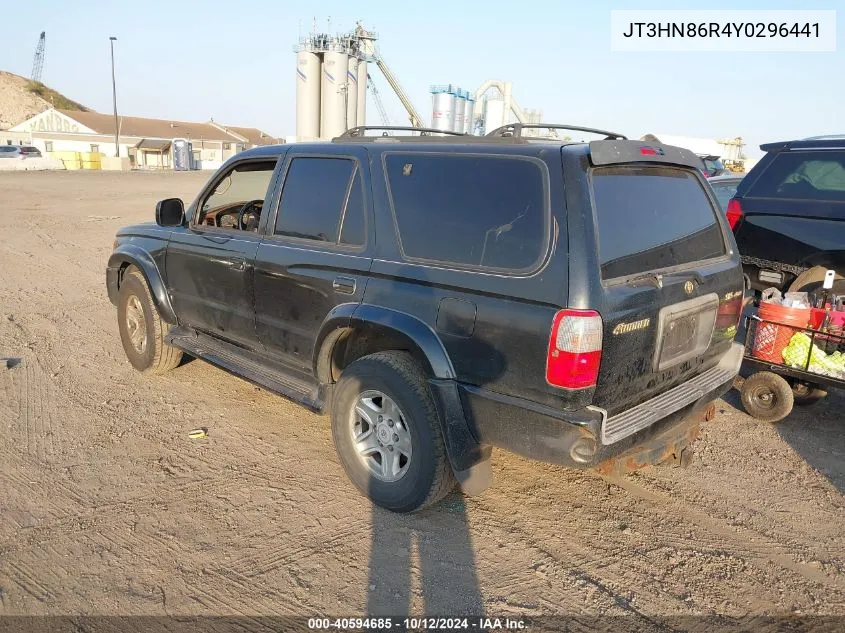 2000 Toyota 4Runner Sr5 V6 VIN: JT3HN86R4Y0296441 Lot: 40594685