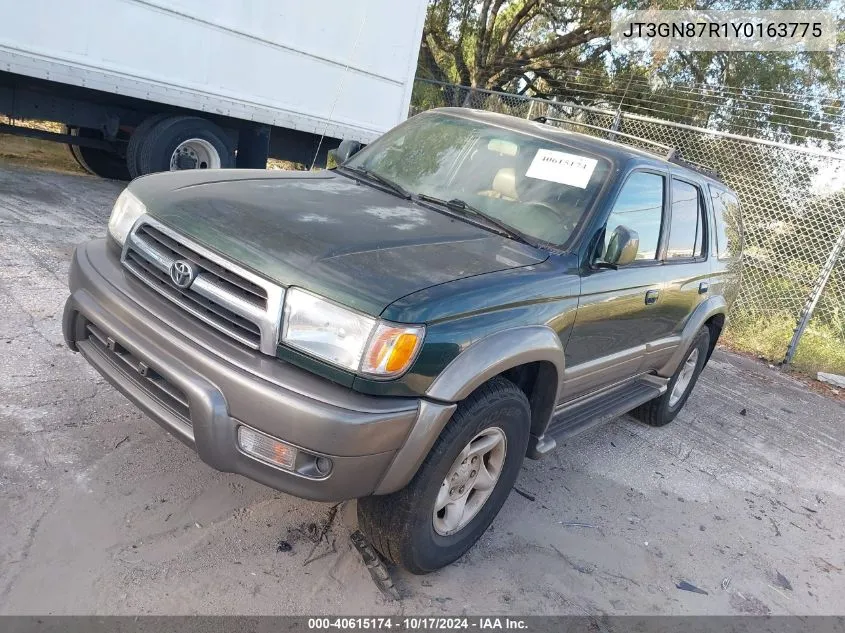 2000 Toyota 4Runner Limited V6 VIN: JT3GN87R1Y0163775 Lot: 40615174